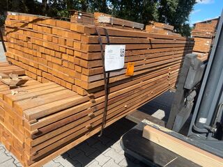 Ca. 306x Guyana Teak Planken Fijnbezaagd, 31x50mm, lengte 168/245cm, 1
